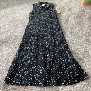 David Warren Black Polka Dot Dress SIZE 14